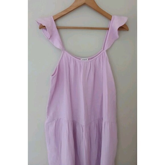 New J. Crew Ruffle-Strap Gauze Maxi Dress - Picture 2 of 10